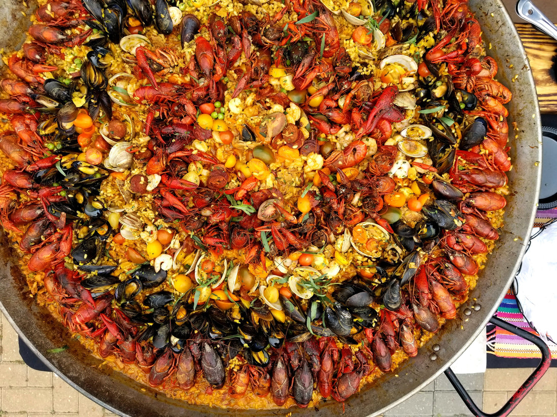 Shrimp, Mussels, Clams & Crawfish Paella